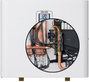 internal view of the Stiebel Eltron tankless water heater